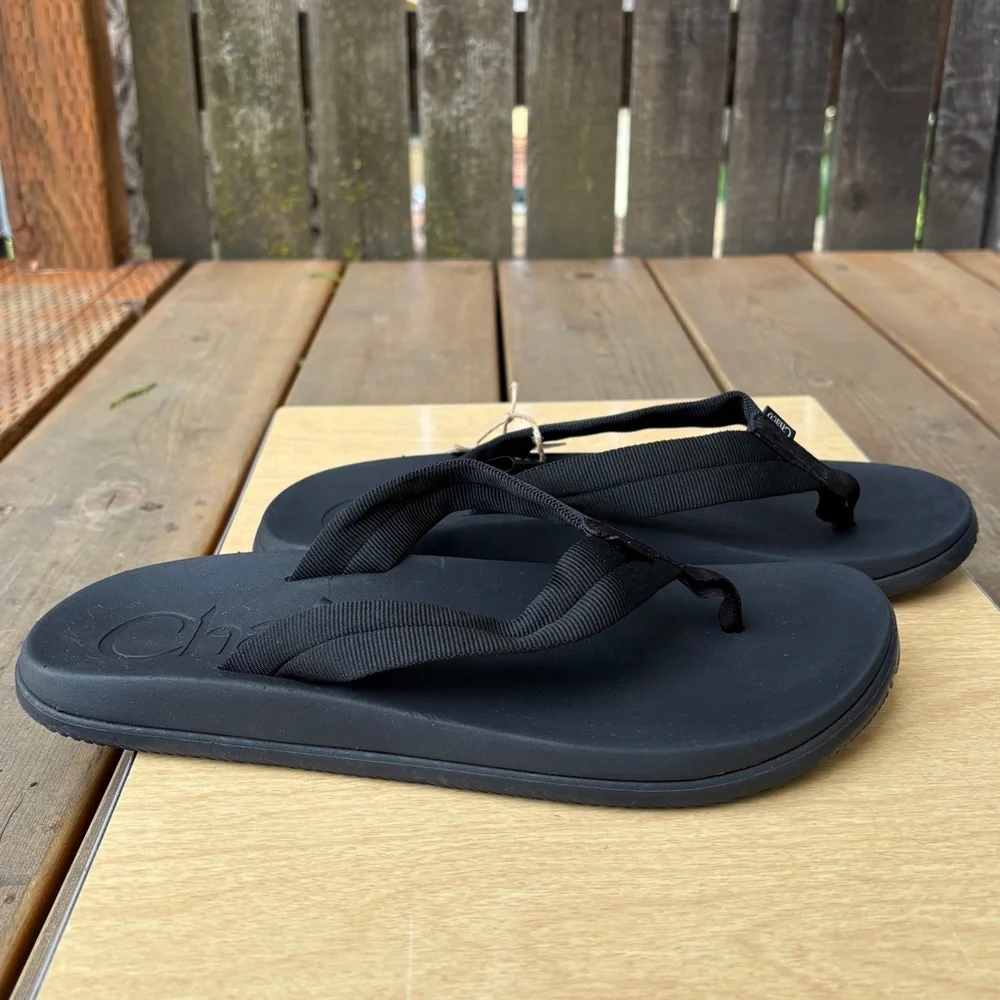 Chaco Men’s Chillos Flip Flops NWT In Tube Black Sz 10